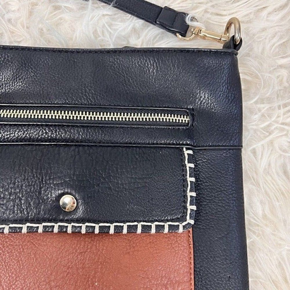 Clark’s Black Vegan Leather Black & Brown Messenger/Crossbody/Shoulder Bag/Purse - Picture 10 of 12